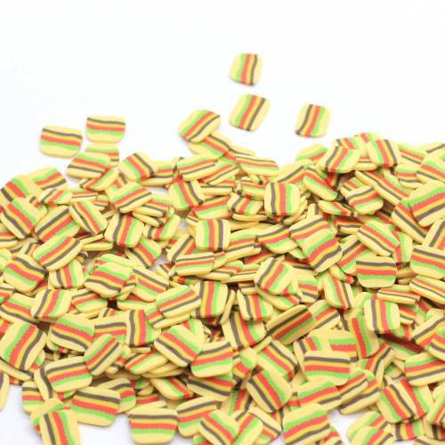 Hamburger Mini Multi Layers Verschiedene Farben 500 g / Los Kawaii Burger Weiche Polymer Clay Slice Perlen Schleim Herstellung Spielzeug Schleimfüller