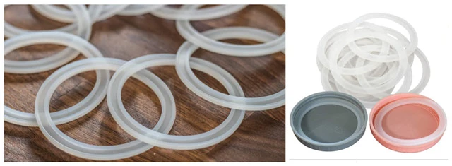 Food Grade Silicone Sealing Rings Seals Gaskets for Wide Mouth Mason Jar Plastic Lid