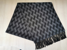 Superfine lambswool jacquard scarf shawl