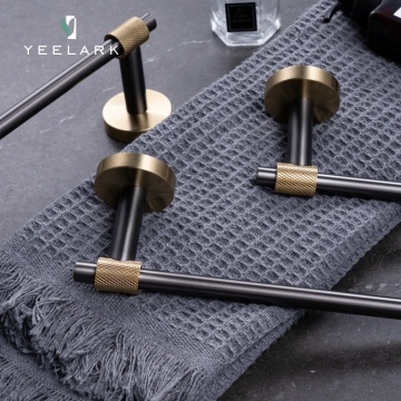 Stainless Steel Wall-Mounted Toilet Paper and Towel Holder with Brushed Chrome Finish