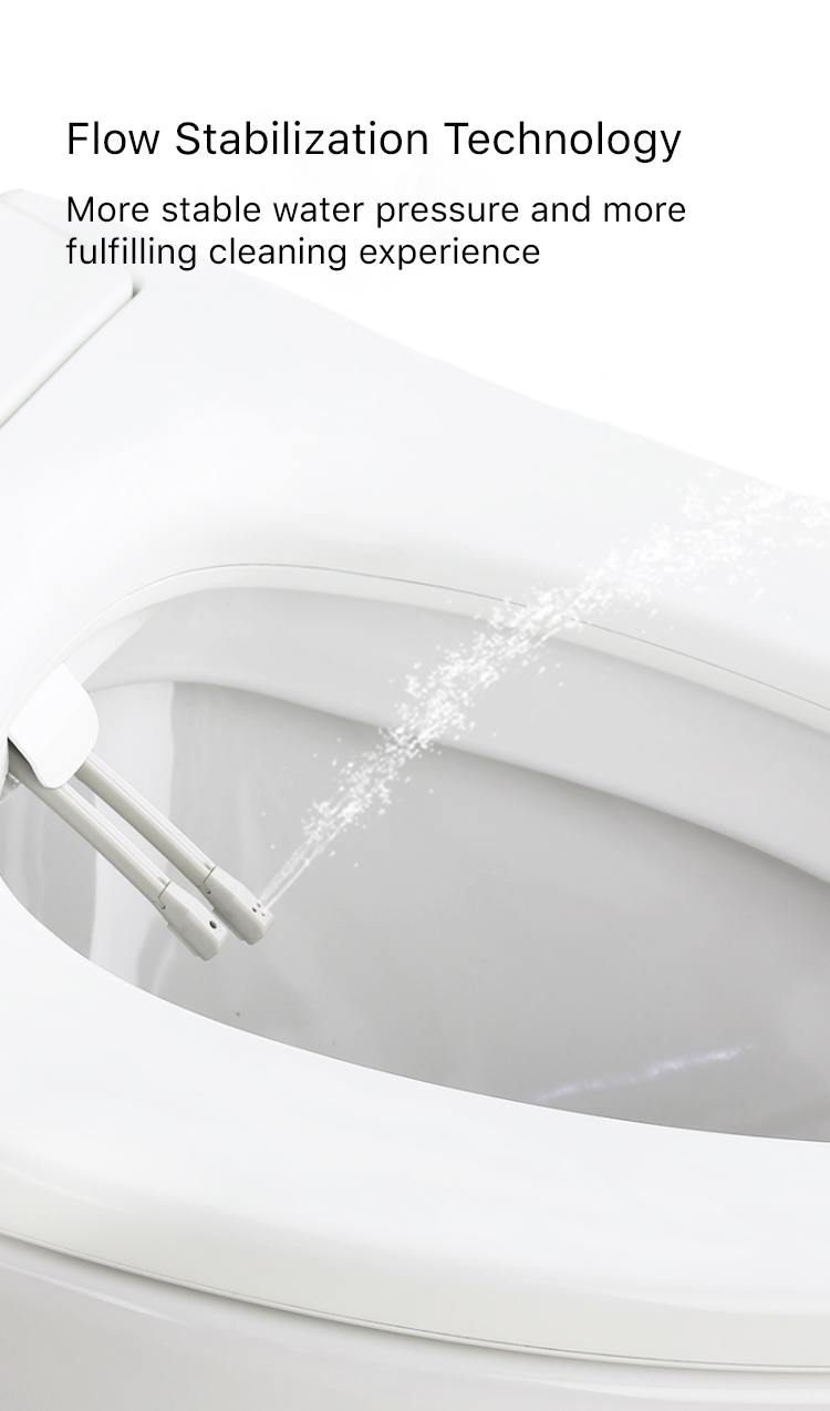 TB002 IKAHE mechanical bidet non-electric toilet self cleaning toilet seat dual nozzle water spray