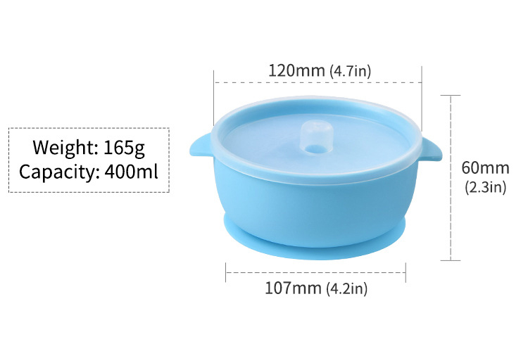 Feeding Set Baby Silicone Baby Silicone Feeding Set Suction Baby Bowl