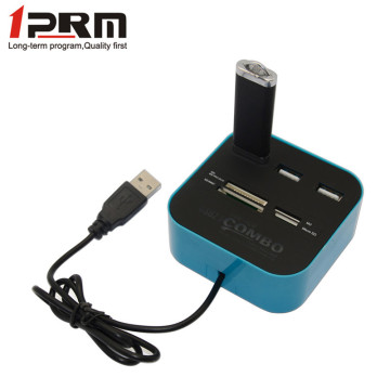Multifunctional high quality 3 ports usb 2.0 por hub combo card reader driver PH-U27