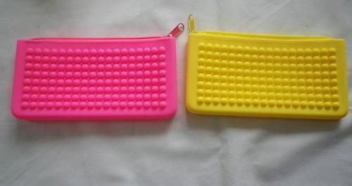 Meninas moda Silicone fecho moeda bolsa 8 polegadas