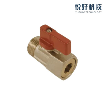 M Connection Brass Gas Valve Featuring PTFE Seal