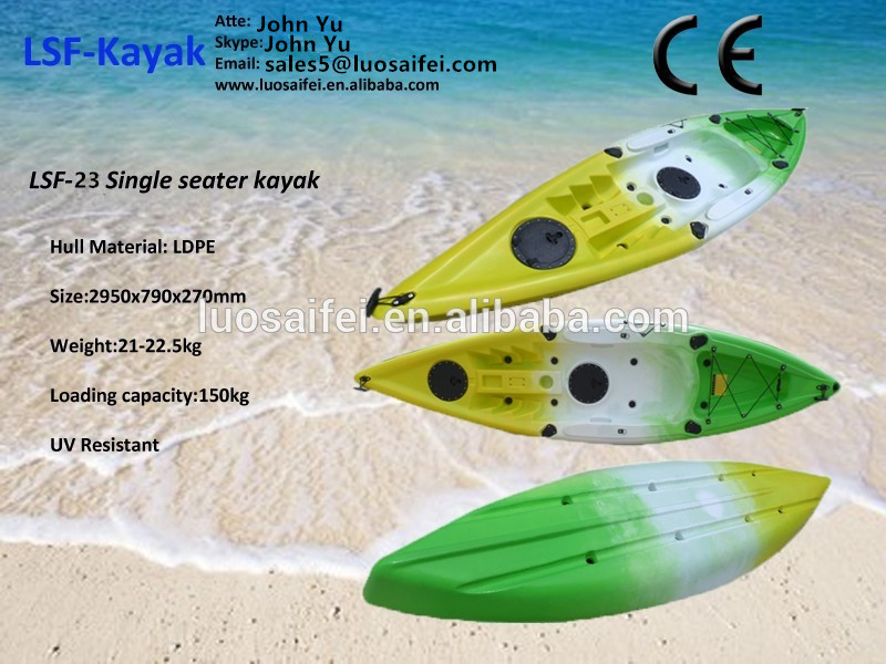 2021 China OEM wholesale no Inflatable foldable cheap ocean plastic canoe for sale single kayak