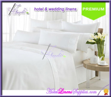 100% cotton white plain weaving personalized hotel balfour bedding, hotel living bedding