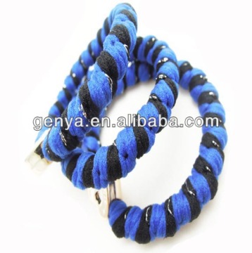 Fancy Boutique bule and black Cotton hair elastics