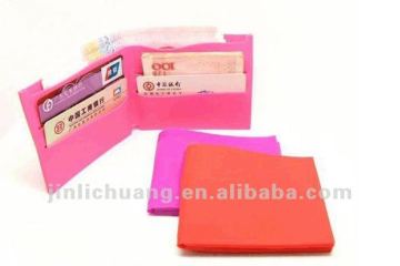 promotional colorful silicone wallet purse