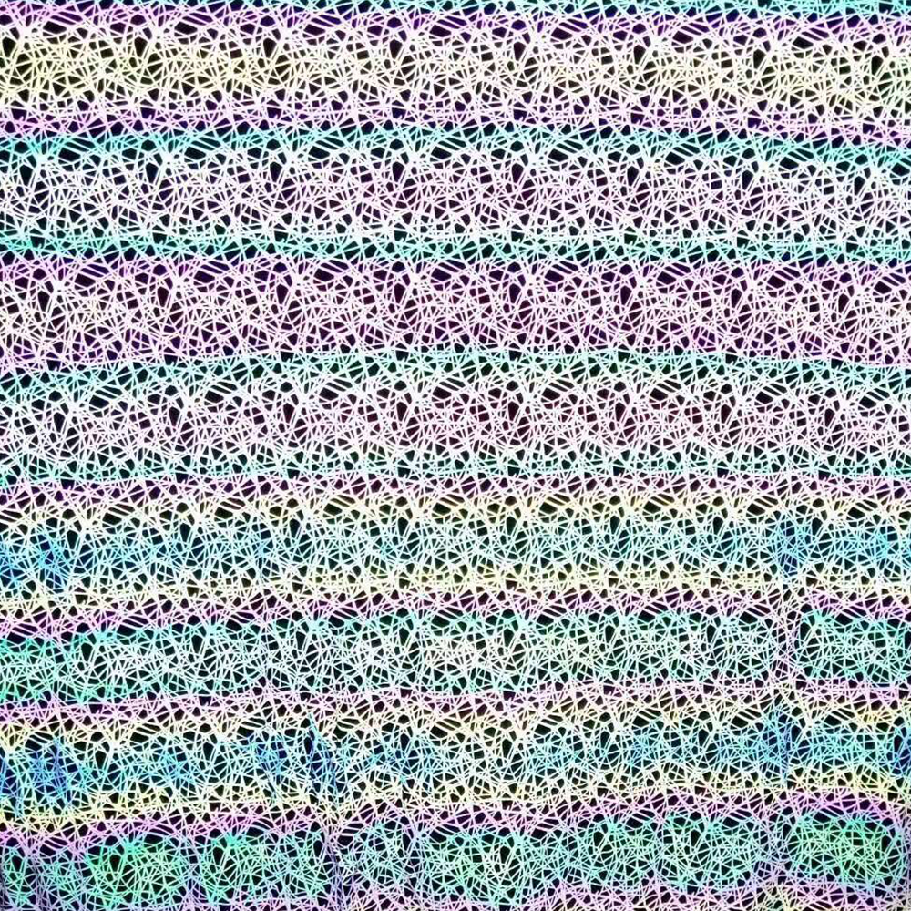 Heat transfer printed colored rainbow reflective fabric for running clothing