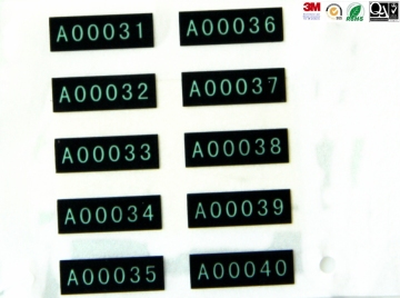 Black PVC Printing Labels