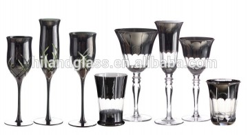 Promotional wholesale handmade electroplate red wine glass