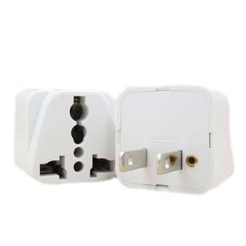 USA Plug Adapter - 2 Flat Pins to USA Plug Converter 10A 250V COPPER