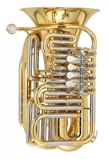 travel Bb Tuba, Brass Tuba lacquer gold silver