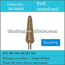 HP bur shaped medium grit diamond plated burs