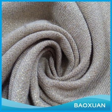 100%polyester 32S yarn dyed sweater knit fashion fabric with lurex