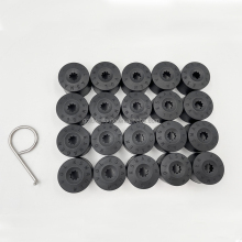 20pcs Black Wheel Nut Covers for VW