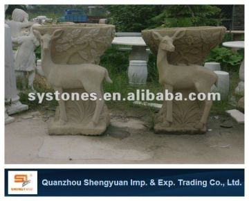 Sheep animal carving stone