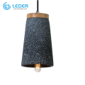 LEDER Betonnen decoratieve hanglamp