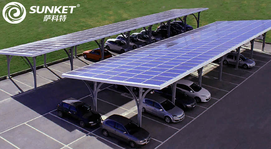 Sistema solar de montagem em garagem solar para E3