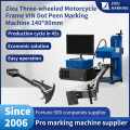 Zixu Three-wheeled Motorcycle Frame VIN Dot Peen Marking Machine 140*80mm