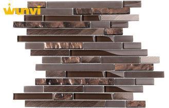 Heat Resistance Glass And Metal Mosaic Tile For Sauna Bathi