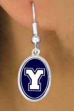 Lead, Cadmium, & Nickle Free Brigham Young University - Idaho Vikings Logos Earring College Jewelry