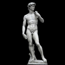 Western Famous Life Size White Marble Stone David Statue for Sale