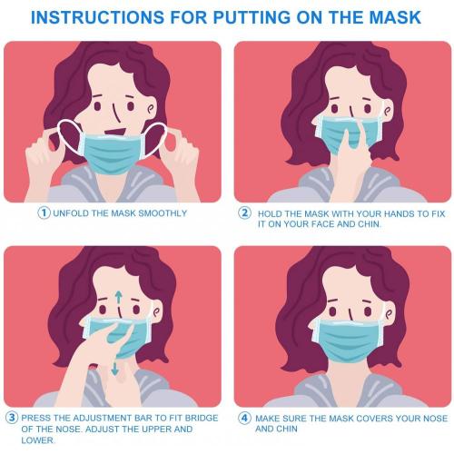 Одноразовые медицинские детские защитные маски для лица