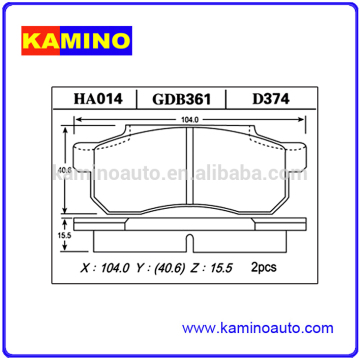 WHOLESALES CAR DISC BRAKE PADS FOR HONDA GDB361/D374 WEVER/KAMINO ASBESTOS FREE