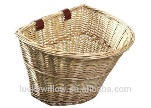 Antique woven Willow Wicker Bicycle Baskets