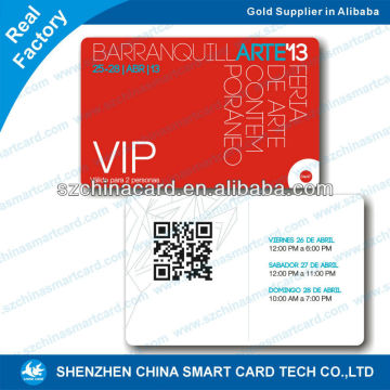 printed plastic pvc enter card qr code ticket printing