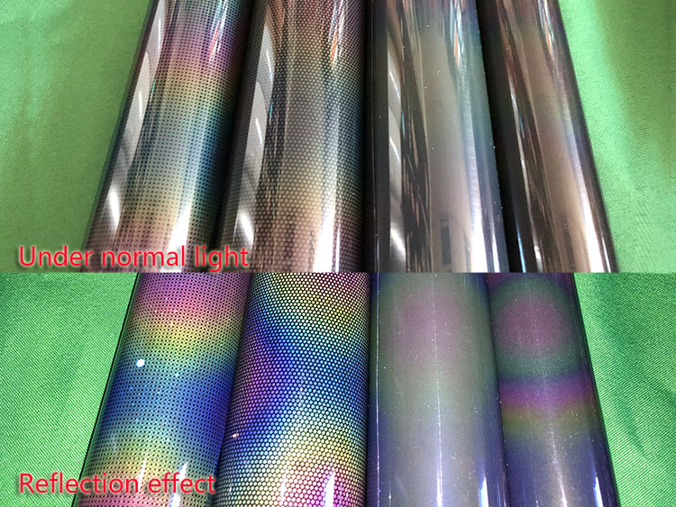 Wholesale textil vinil pattern reflective film exterior reflective heat transfer vinyl roll for clothing