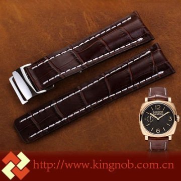 24mm Dark Brown watch band for Breitling