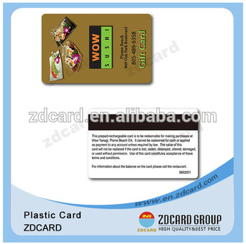 plastic hanger header card/thin plastic business card/plastic rewards cards
