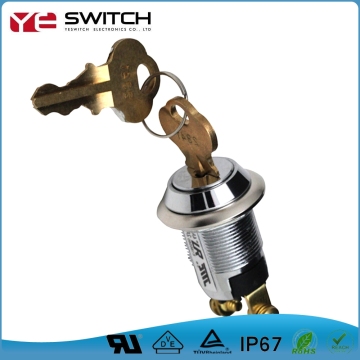 Momentary spring-reset screw terminal Style key switch