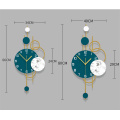 ساعة حائط معدنية صامتة كبيرة حديثة