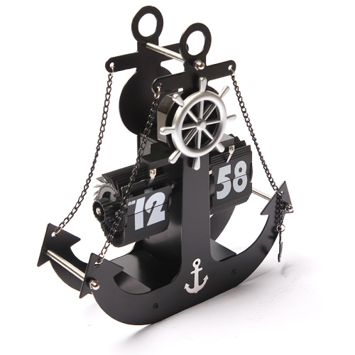 Leises Uhrwerk Metal Anchor Flip Clock