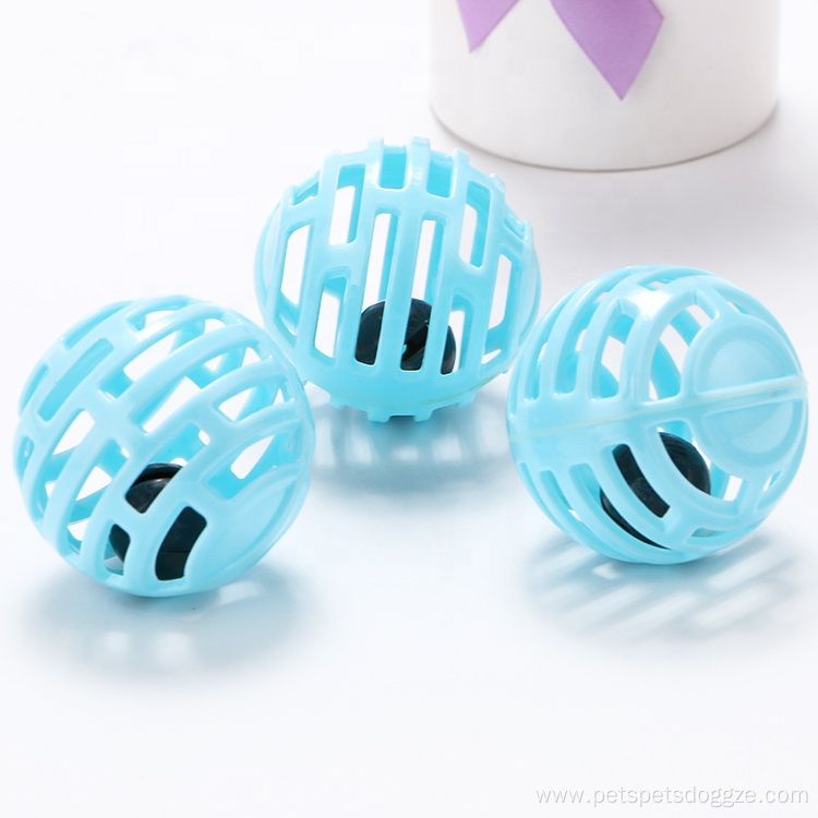 single color hollow plastic bell ball cat toys