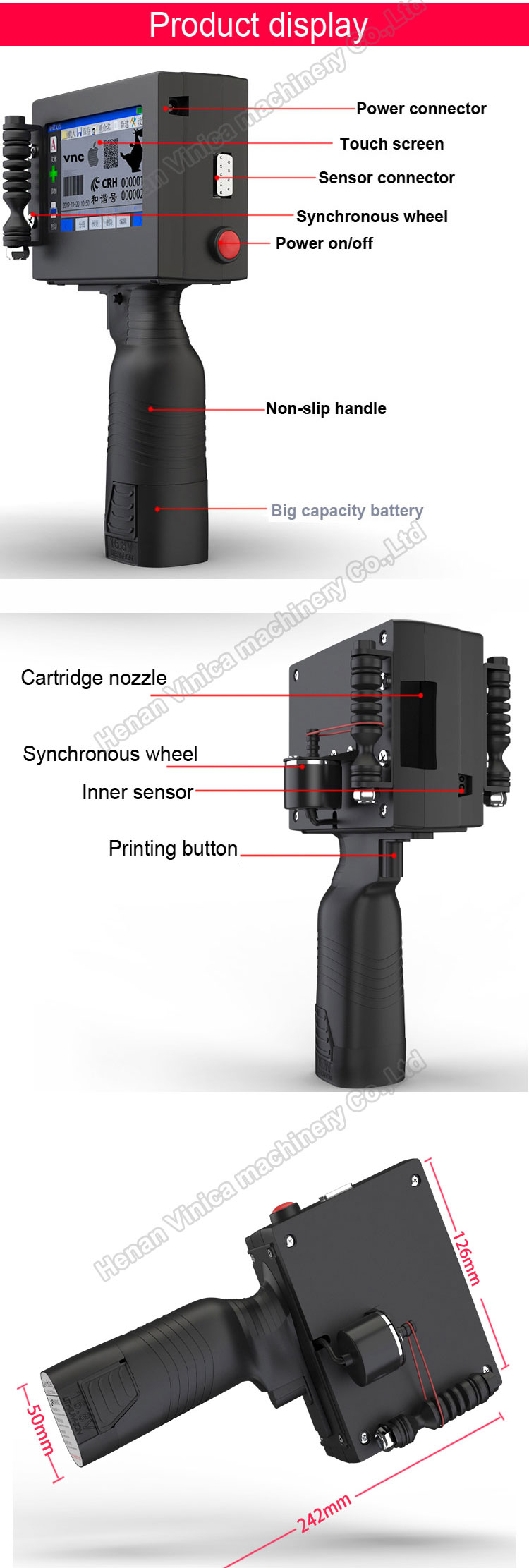 portable handheld smart date coder digital date thermal inkjet printer