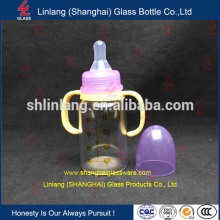 new design glass baby feeding milk bottle