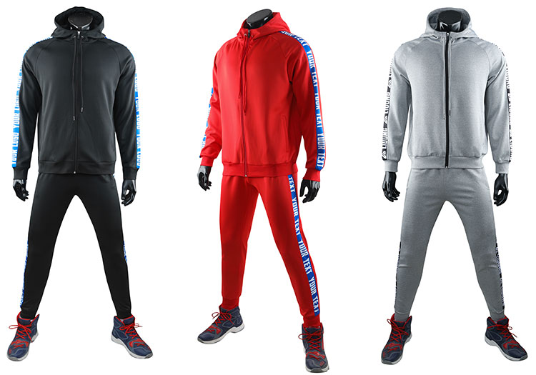 Multi-color sportswear grey tracksuit