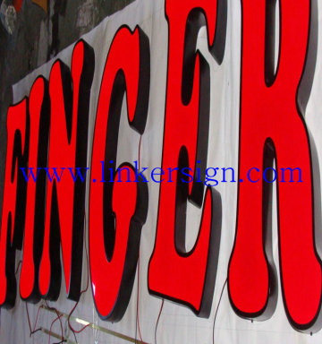 3d lettering led shop sign