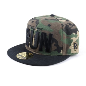 custom camo flat bill cap snapback