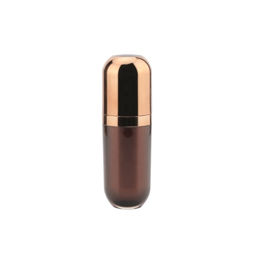 Acrylic brown pump sleeve electroplating acrylic lotion bottle