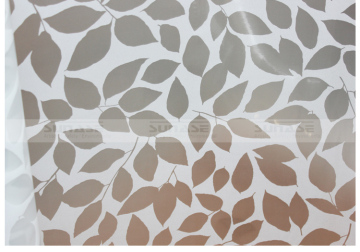 PET Etched Leaves Pattern Transparent Plastic Film Similar to 3M Window Film