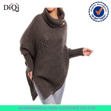 Wholesale winter poncho coats,turtleneck cape wear,turtleneck winter poncho coats