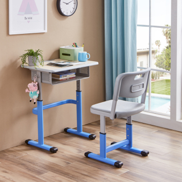 (Furntiure)Adjustable durable student desk and student chair