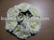 white artificial funeral wreath