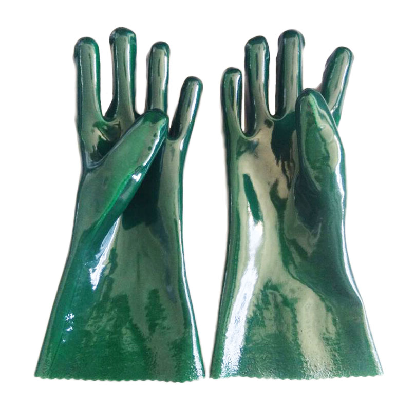 Green cotton lining with chemical proof gloves